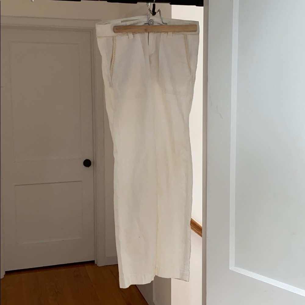 White casual pants